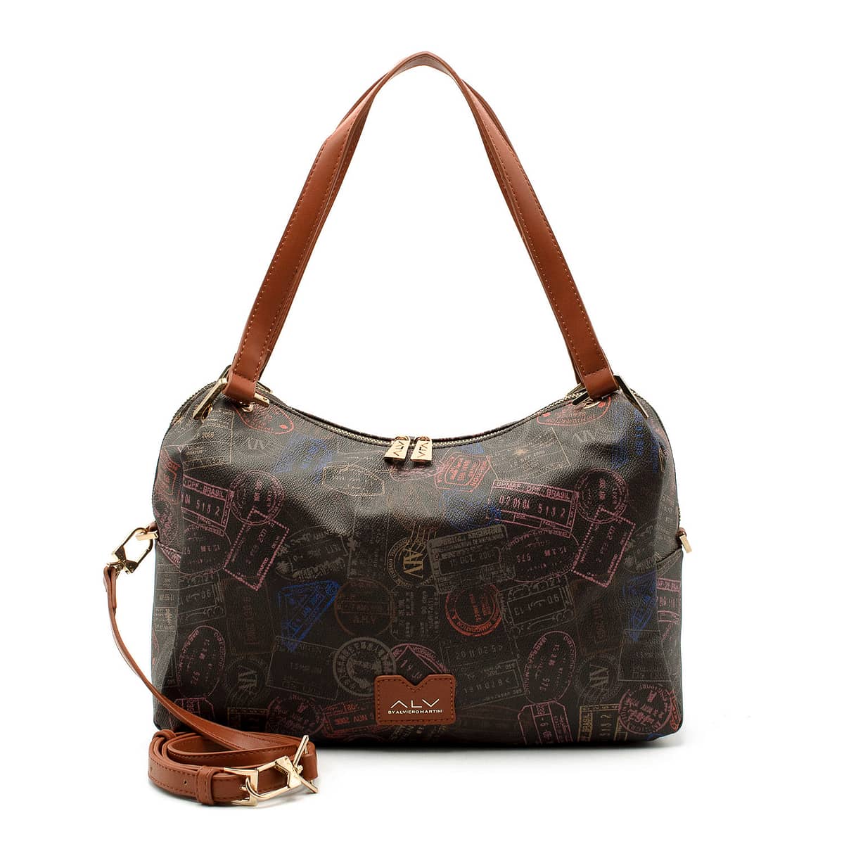 Borsa a bauletto con tracolla ALV by Alviero Martini